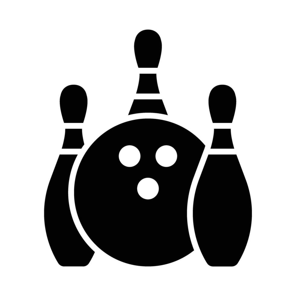 Bowling Vektor Glyphe Symbol zum persönlich und kommerziell verwenden.