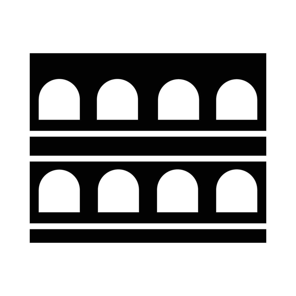 Aquädukt von Segovia Vektor Glyphe Symbol zum persönlich und kommerziell verwenden.