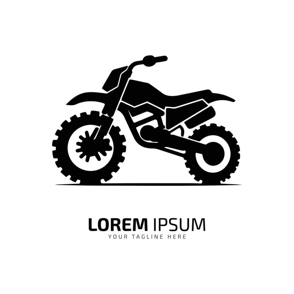 minimal und abstrakt Logo von Schlamm Fahrrad Symbol Schmutz Fahrrad Vektor Silhouette isoliert Design Stehen