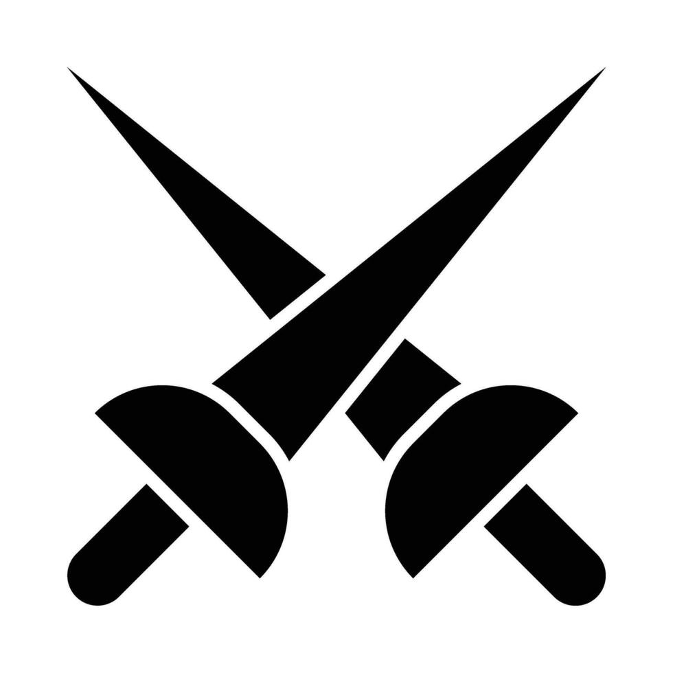 fäktning vektor glyf ikon för personlig och kommersiell använda sig av.