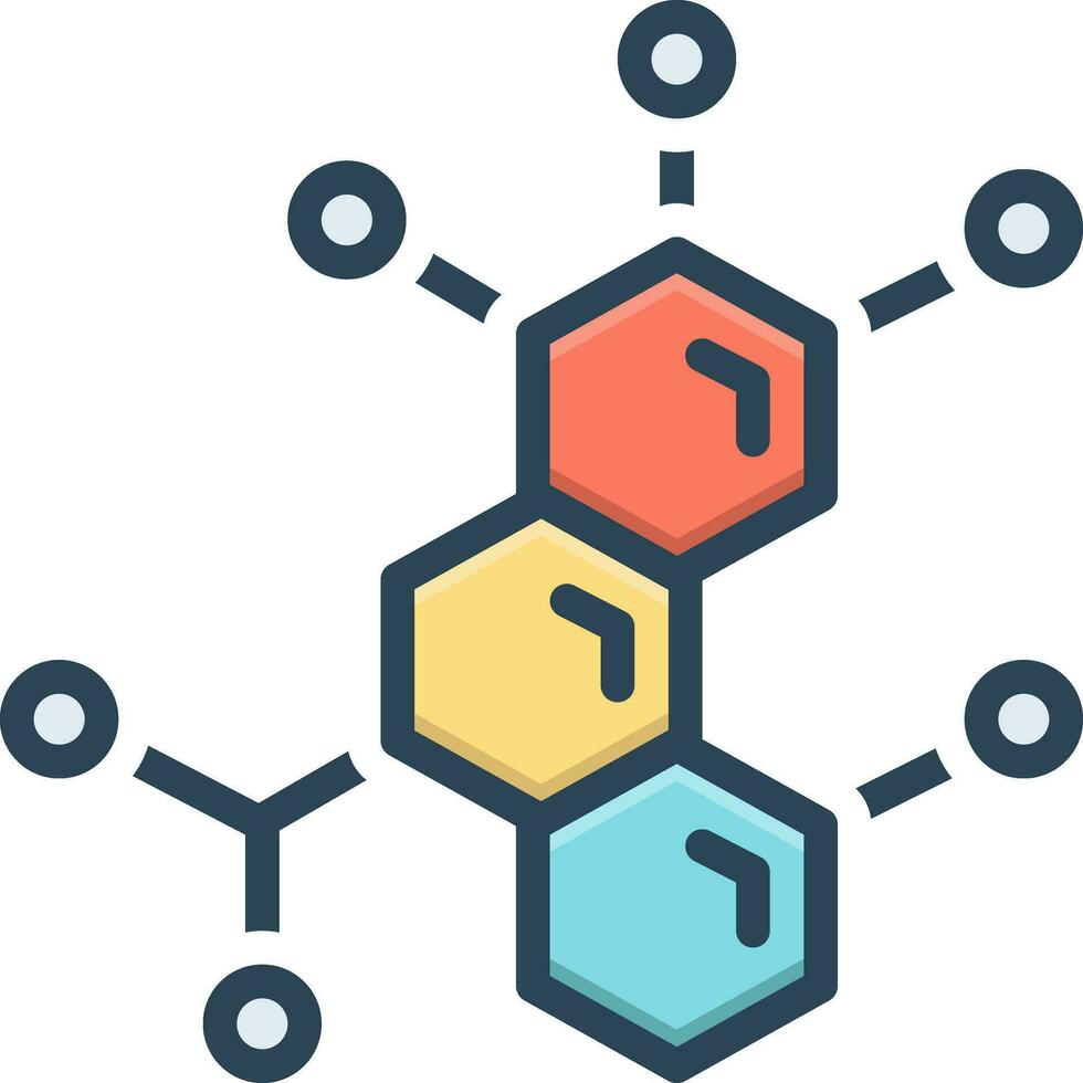 Färg ikon för enzym vektor