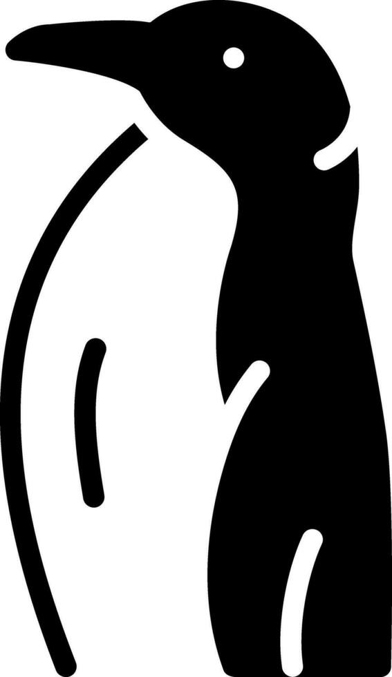 solide Symbol zum Pinguin vektor