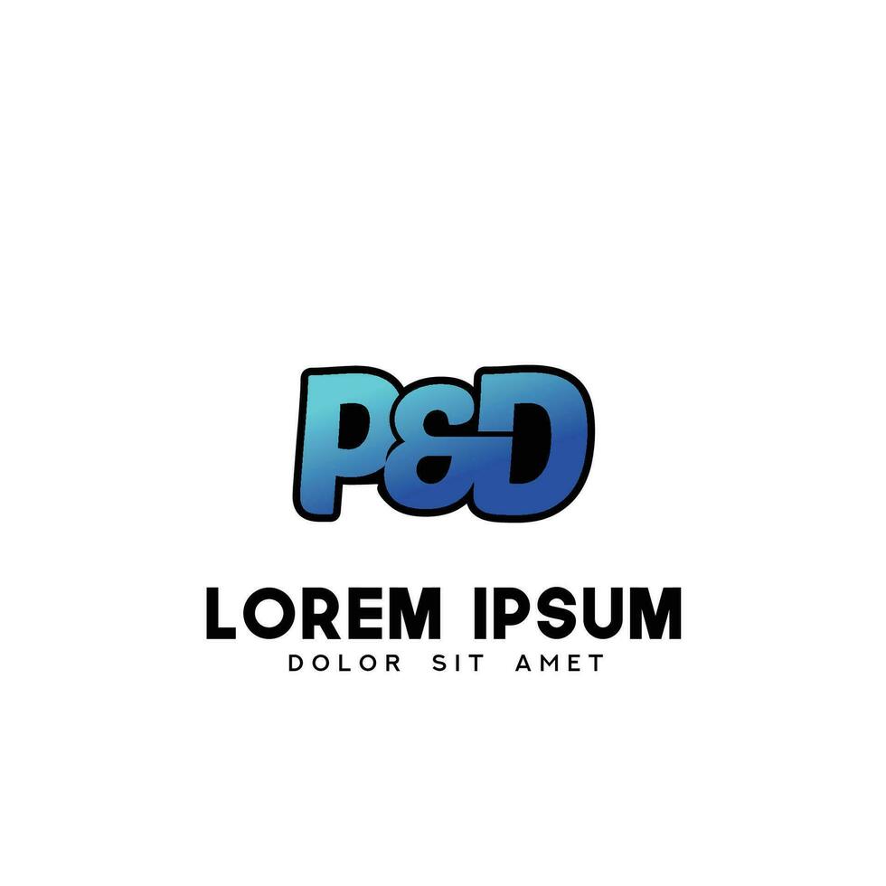 pd första logotyp design vektor