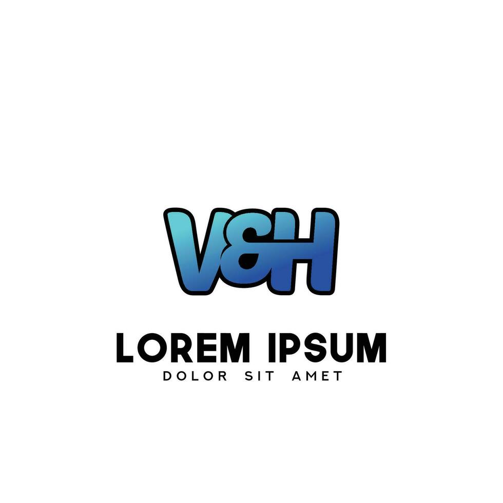 vh Initiale Logo Design Vektor
