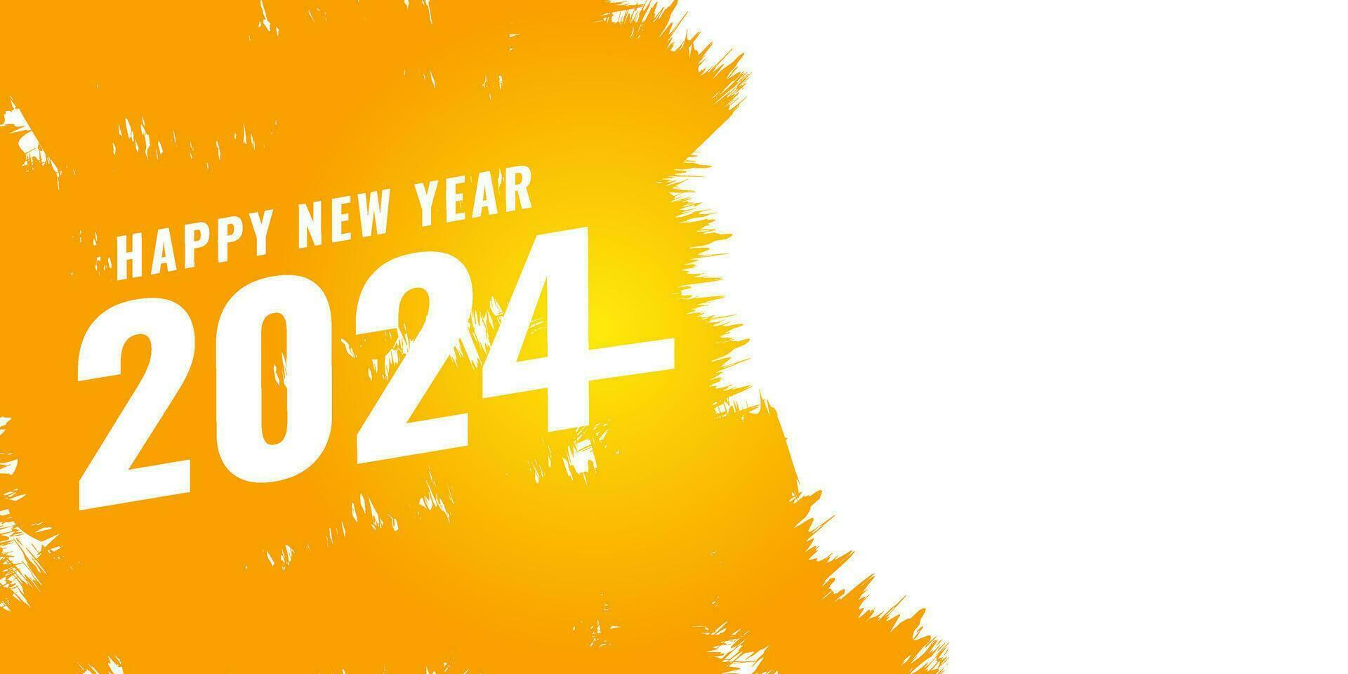 2024 glücklich Neu Jahr Hintergrund Banner Vektor. Neu Jahr Feier Konzept zum Gruß Karte, Banner und Post Vorlage. vektor