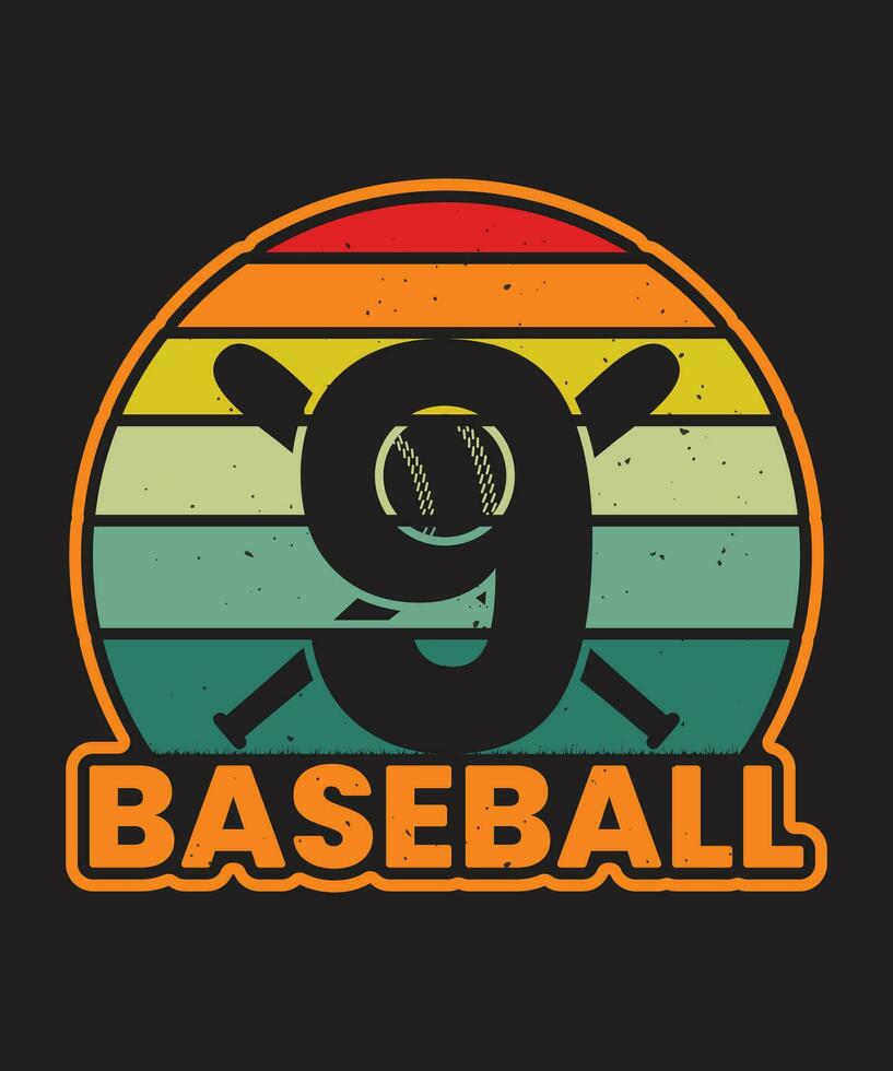 baseboll tshirt design vektor. använda sig av för t-shirt, muggar, klistermärken, kort, etc vektor