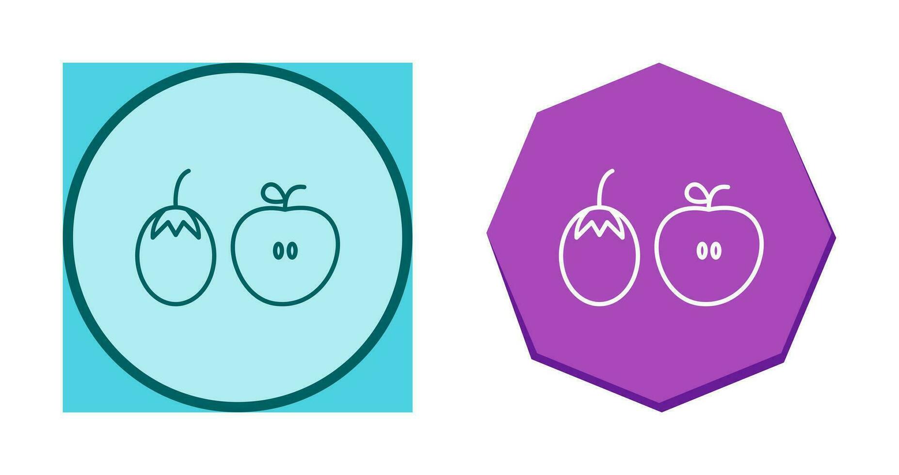 Vektorsymbol für Obst und Gemüse vektor