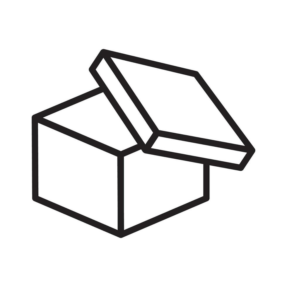 öffnen Box Paket Symbol Symbol Vektor Design Illustration