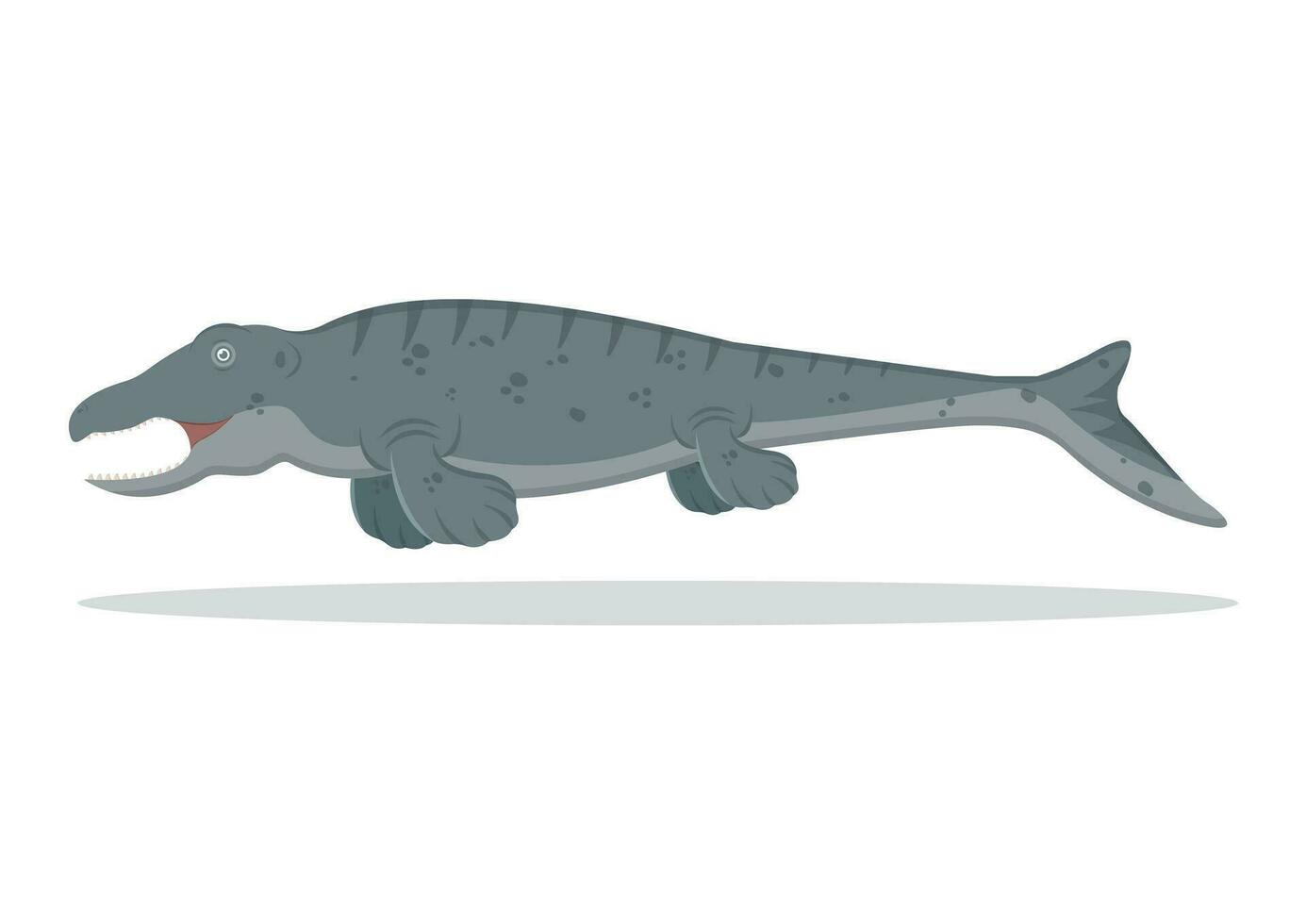 mosasaurus Dinosaurier Karikatur Charakter Vektor Illustration