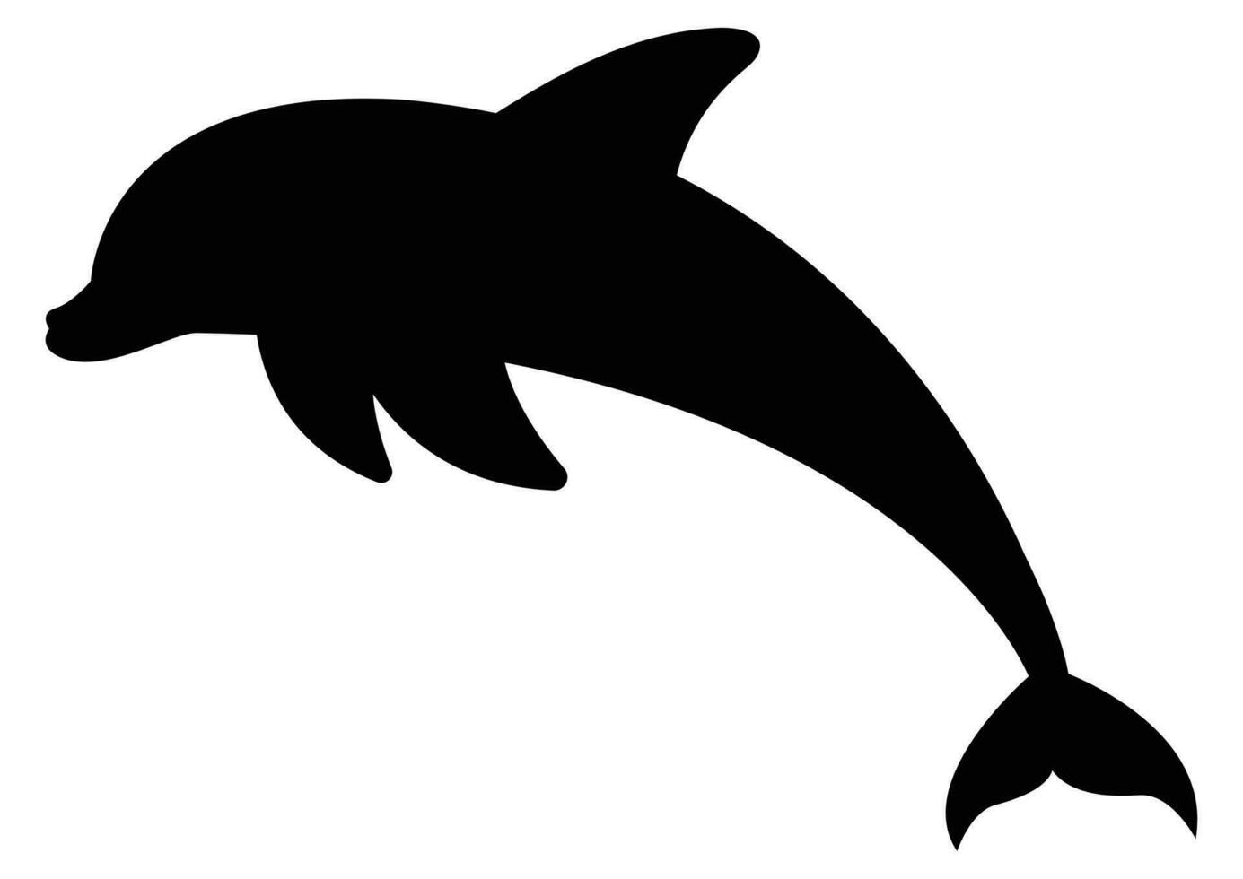 delfin silhuett ClipArt vektor platt design
