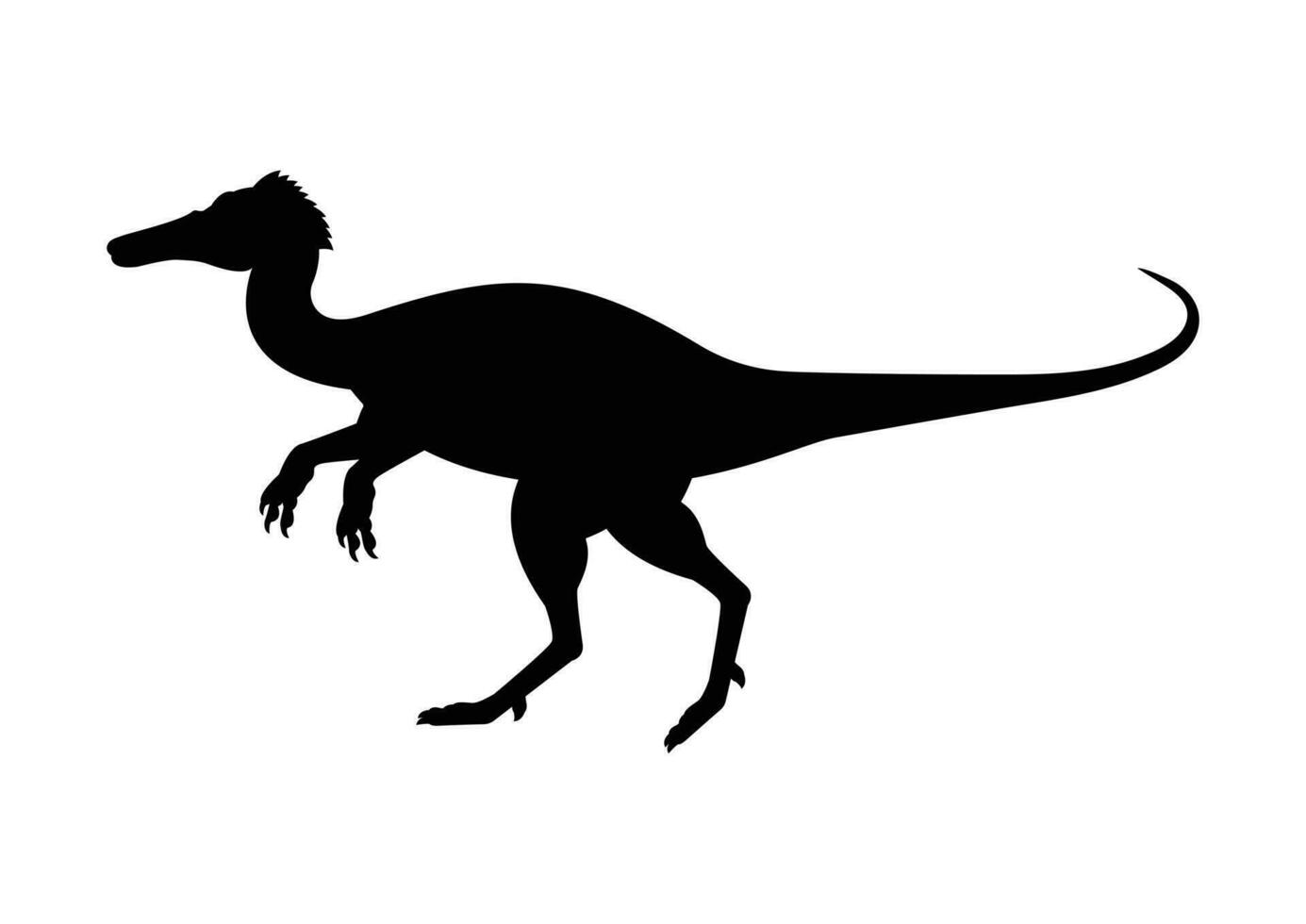 Baryonyx Dinosaurier Silhouette Vektor isoliert auf Weiß Hintergrund