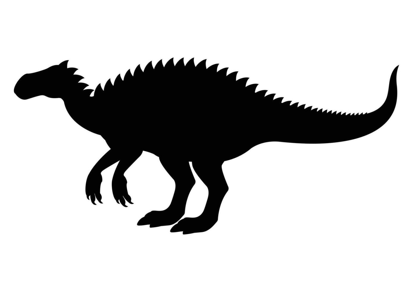 iguanodon dinosaurie silhuett vektor isolerat på vit bakgrund