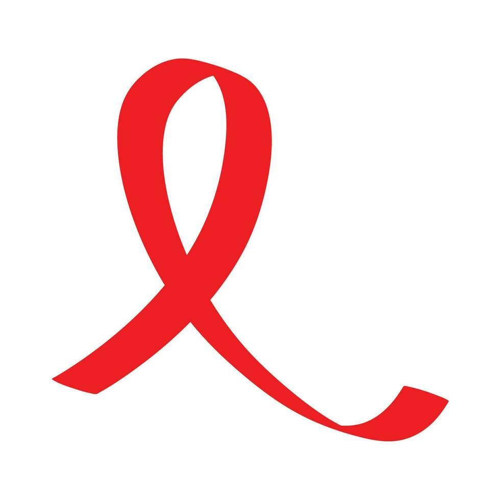 värld AIDS dag röd band ikon vektor design