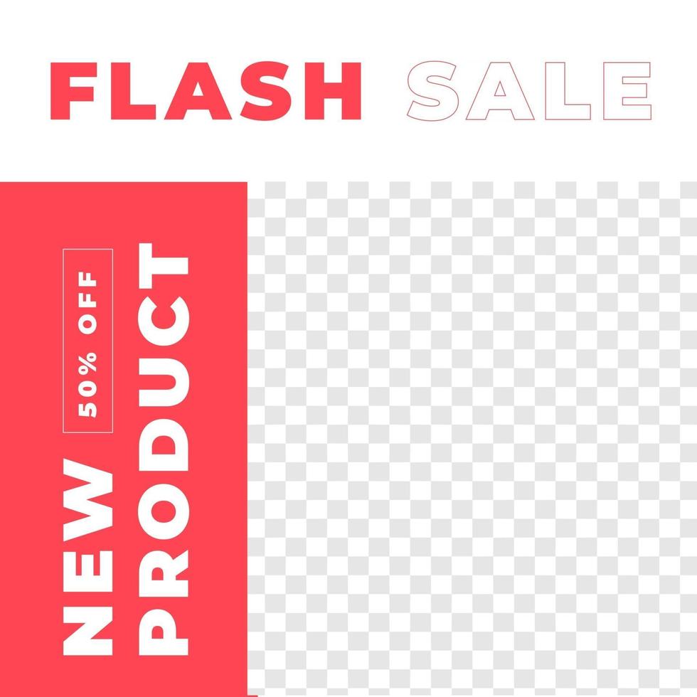 Mode Flash Sale Rabatt Social Media Post Modern Minimalist vektor