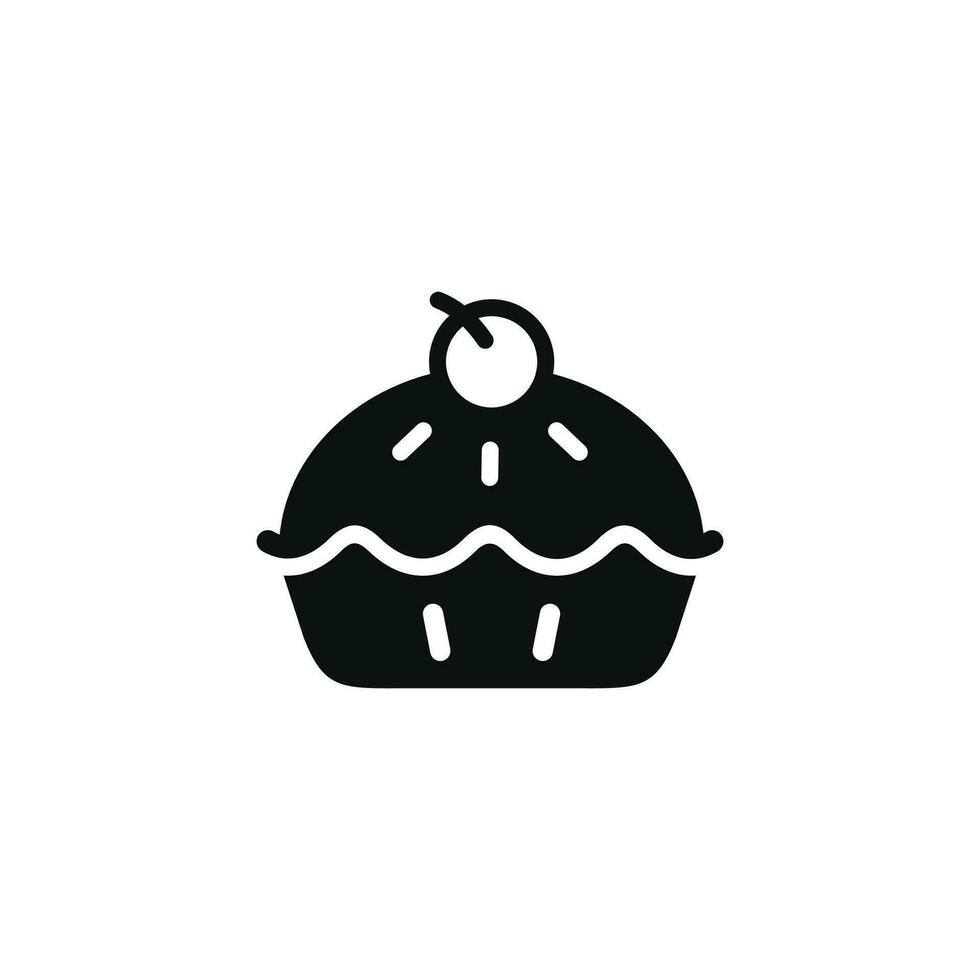 Kuchen Symbol isoliert auf Weiß Hintergrund vektor