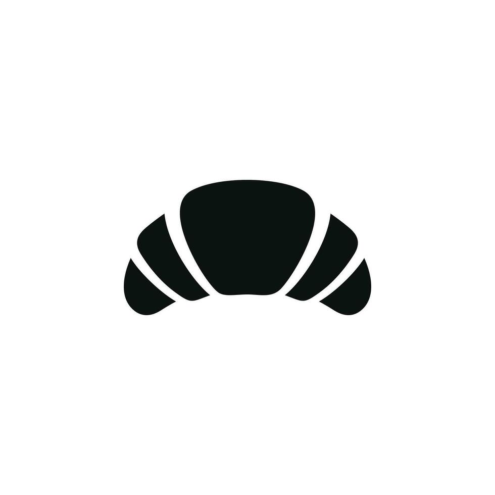 croissant ikon isolerat på vit bakgrund vektor
