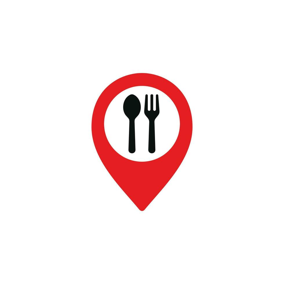 Cafe und Restaurant Ort Symbol isoliert auf Weiß Hintergrund vektor