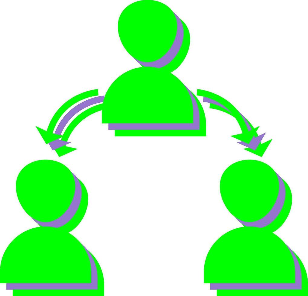 Einzigartiges Vektorsymbol für verbundene Benutzer vektor