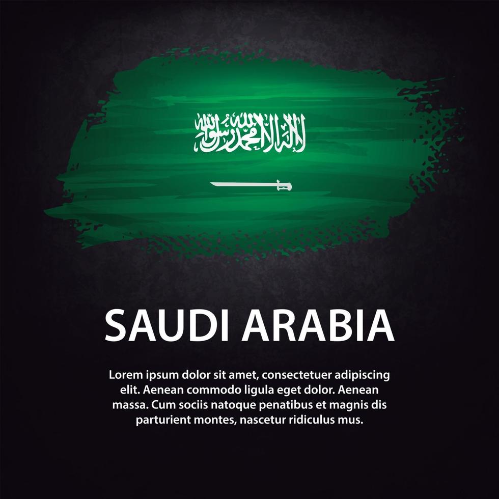 saudi-arabien flagge bürste vektor