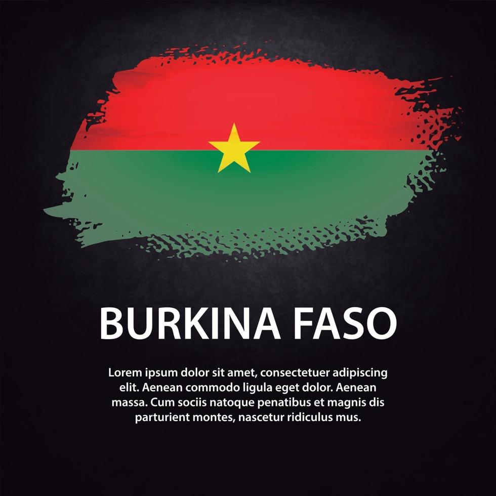 burkina faso flaggborste vektor