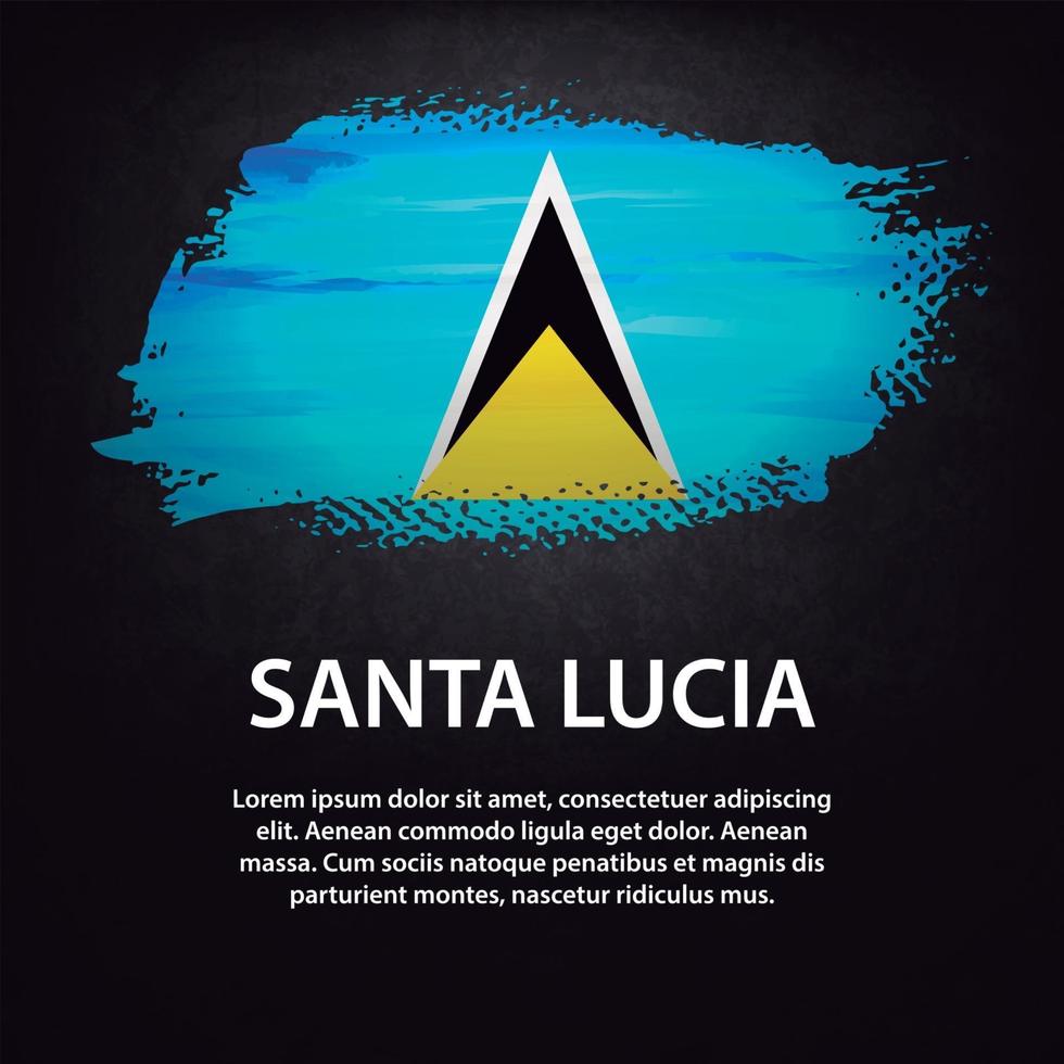 santa lucia flagge bürste vektor