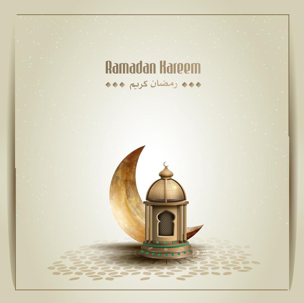 islamisk hälsning ramadan kareem kortmall vektor