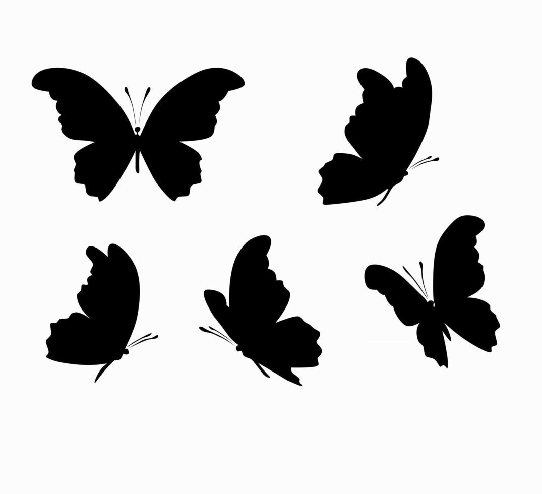 Schmetterling Silhouette Illustration Vektor-Sammlung vektor