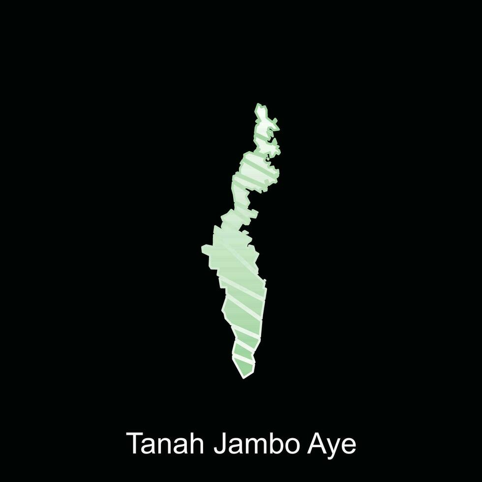 Karta av tanah jambo aye stad illustration design mall, lämplig för din företag vektor