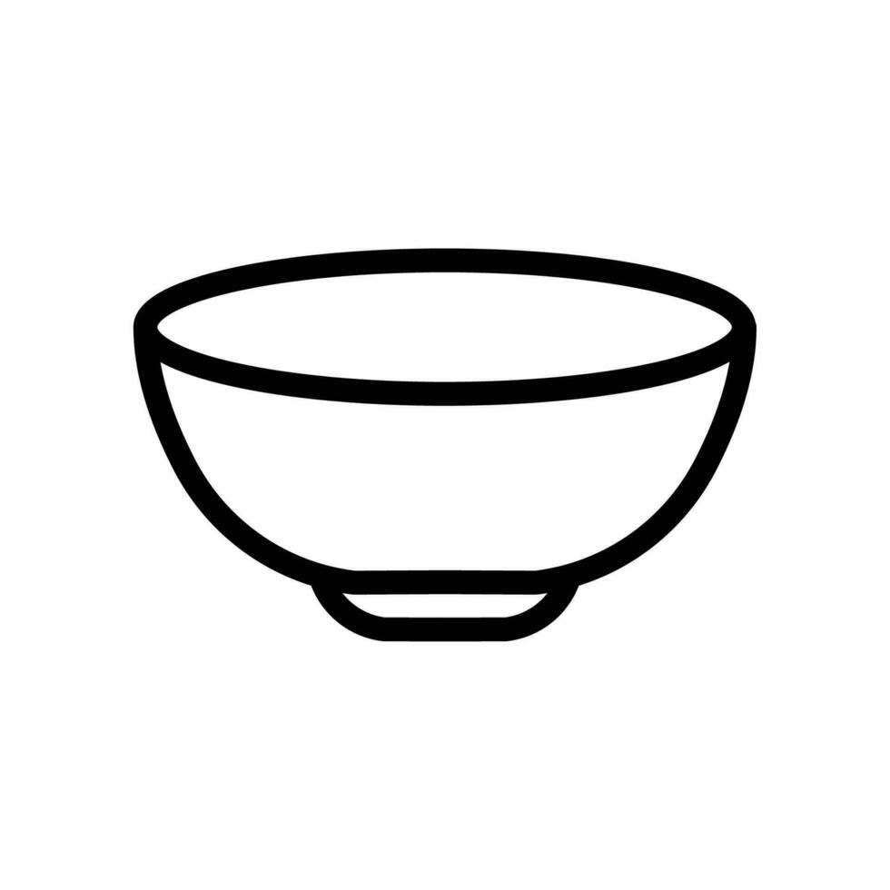 runden Schüssel Symbol zum Küche Utensil können Sein verwenden zum asiatisch Essen Stil. Suppe Element im modisch Stil. Topf zum Portion Gericht im Chinesisch Restaurant unterzeichnen. Vektor Illustration Design auf Weiß Hintergrund eps10