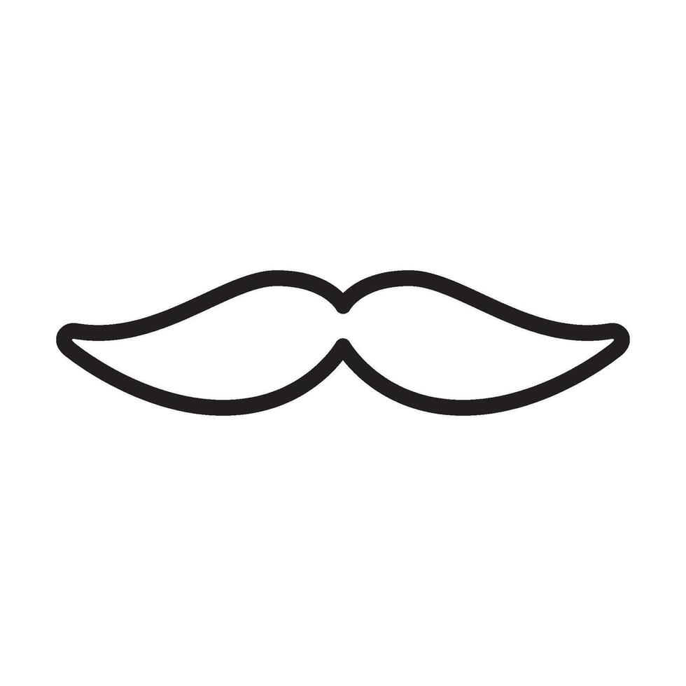 mustasch ikon design vektor mall