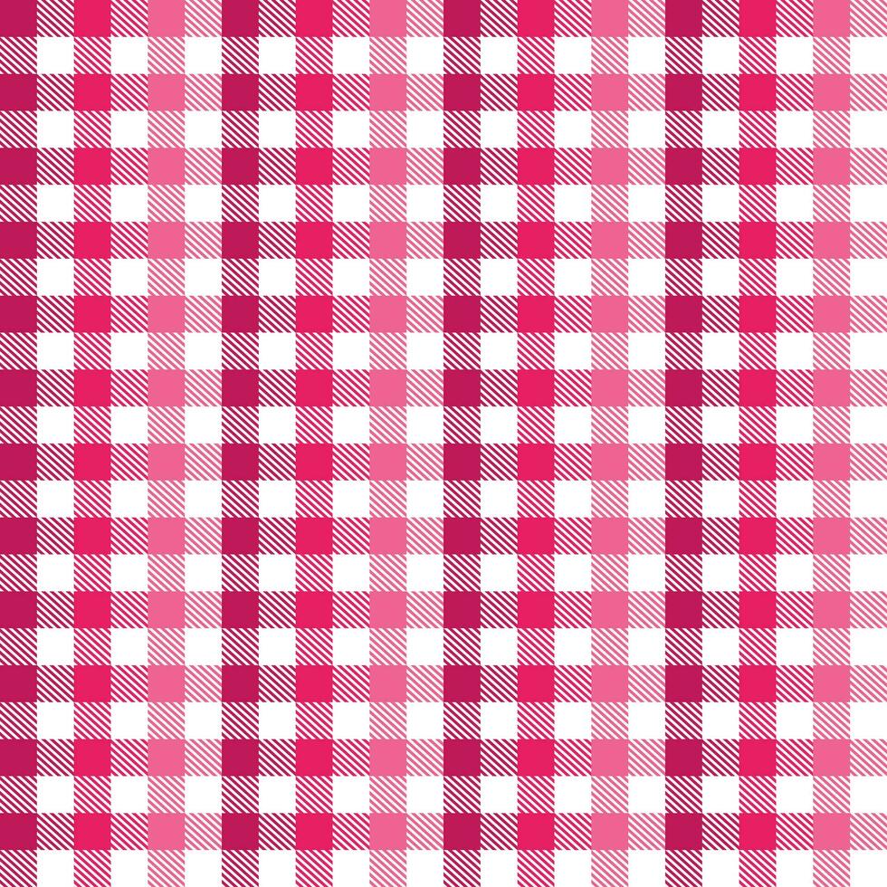 Rosa Plaid Muster mit schräg Linie Innerhalb Hintergrund. Plaid Muster Hintergrund. Plaid Hintergrund. nahtlos Muster. zum Hintergrund, Dekoration, Geschenk Verpackung, Gingham Tischdecke, Decke. vektor