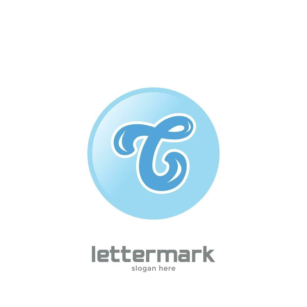 brev c teknologi glansig logotyp vektor