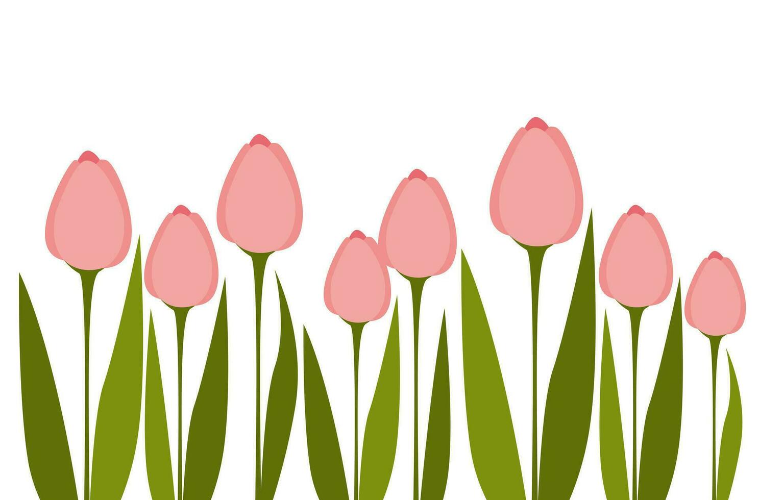 nahtlos Frühling Muster mit Tulpen, im eben Vektor Stil.