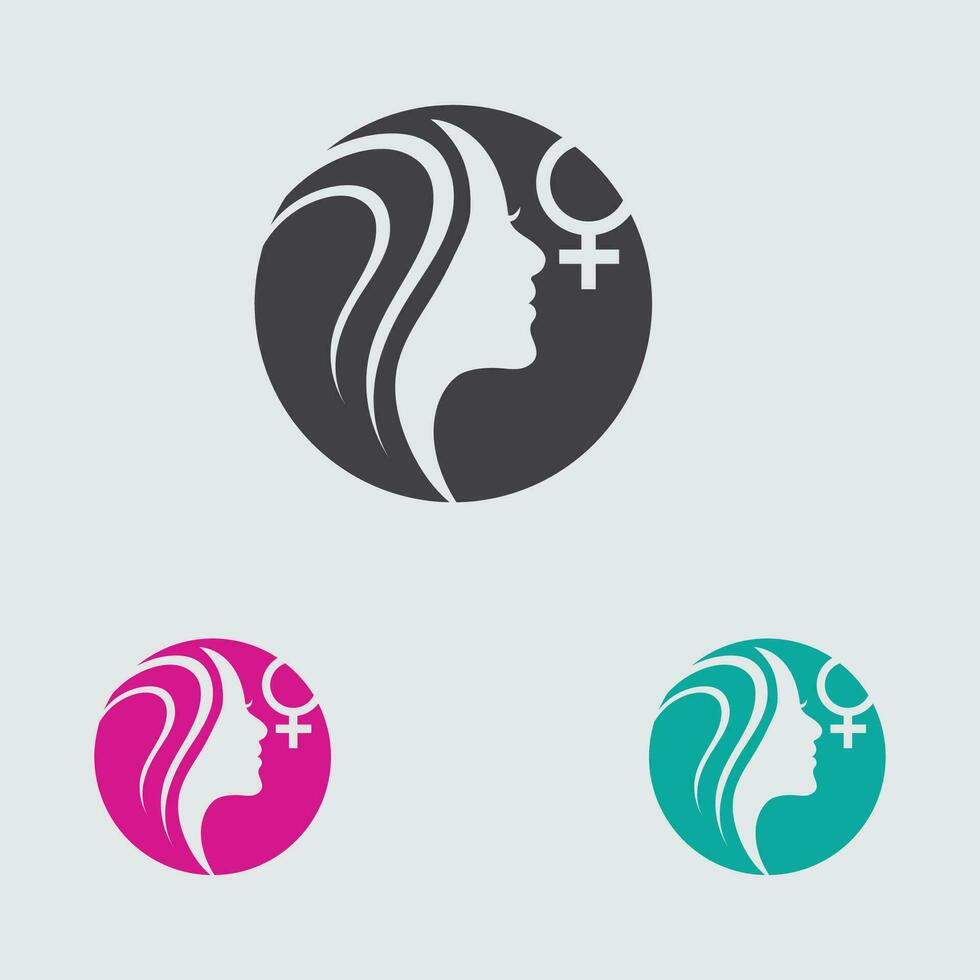 Frauen Tag Logo und Symbol vektor