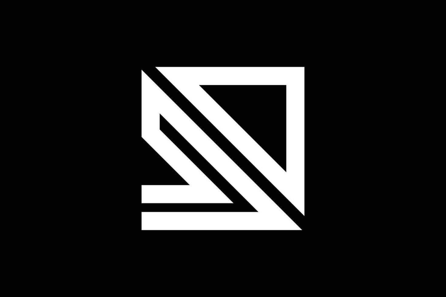 Brief n s modisch Vektor Logo Design