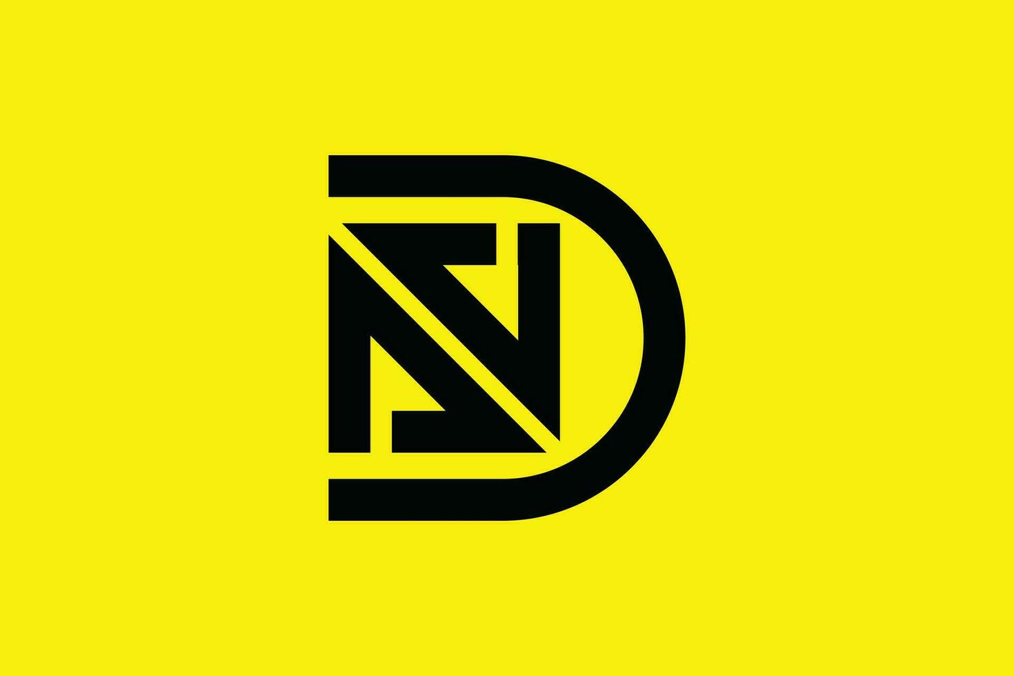 brev n d s trendig vektor logotyp design