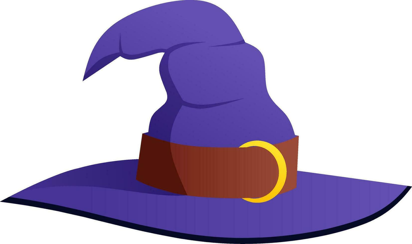Hexe Hut Symbol Vektor zum glücklich Halloween Fall. Hexe Hut Symbol Das können Sein benutzt wie Symbol, Zeichen oder Dekoration. Hexe Hut Symbol Grafik Ressource zum Halloween Thema Vektor Design