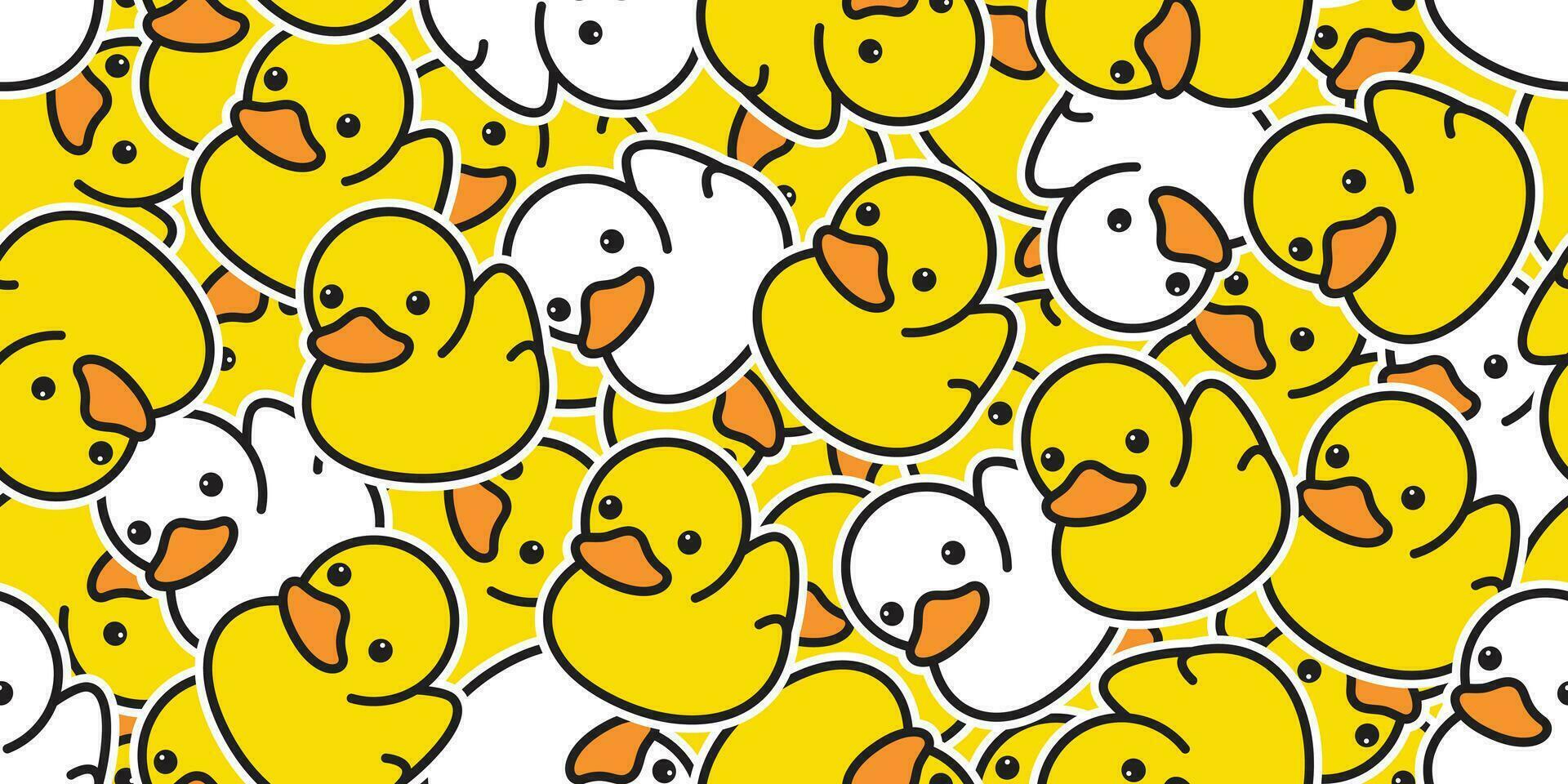 Ente Gummi nahtlos Muster Vektor ducky Karikatur Schal isoliert Illustration Vogel Bad Dusche wiederholen Hintergrund Fliese Hintergrund Design