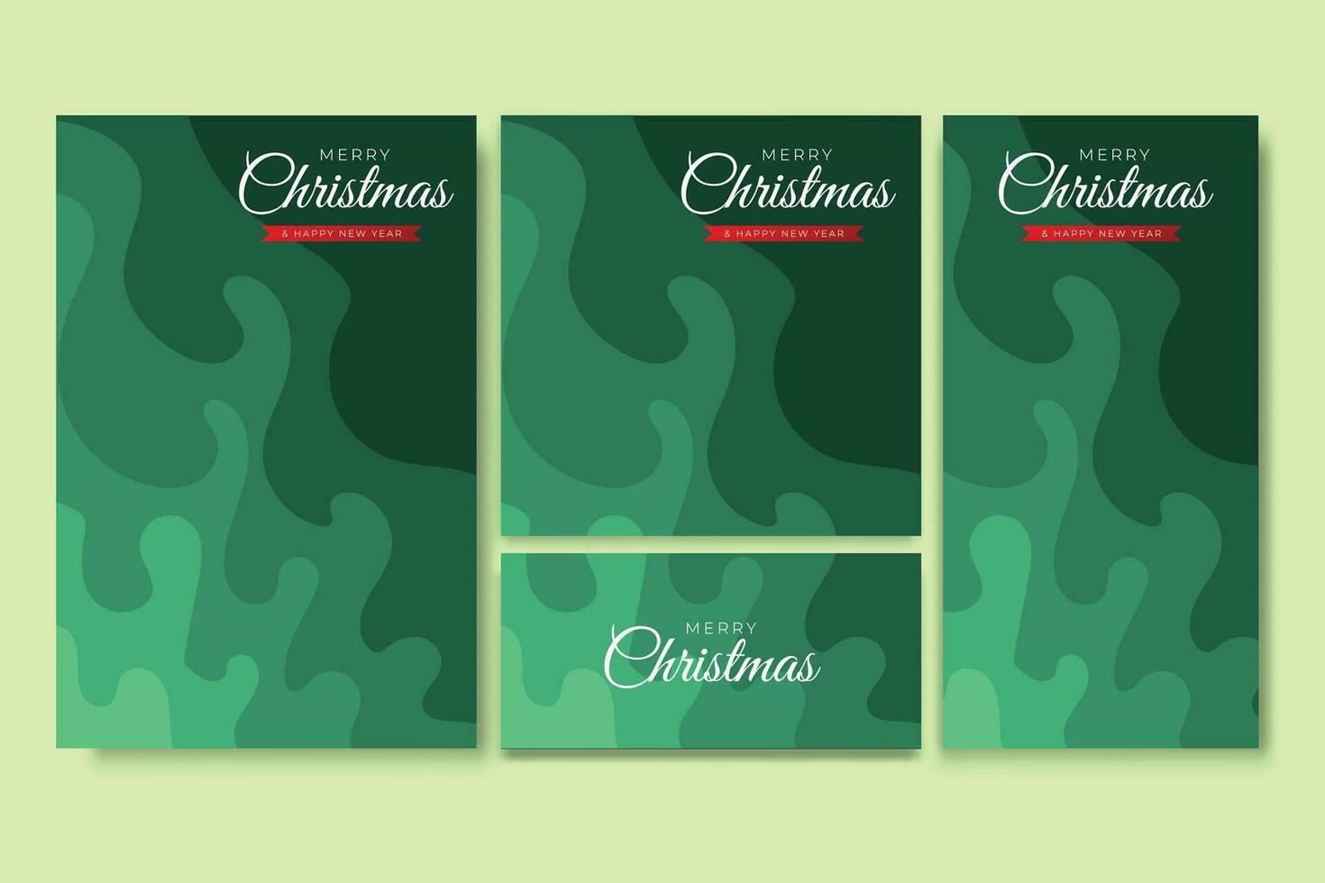 fröhlich Weihnachten Flyer und Sozial Medien bündeln einstellen mit abstrakt Hintergrund geometrisch vektor
