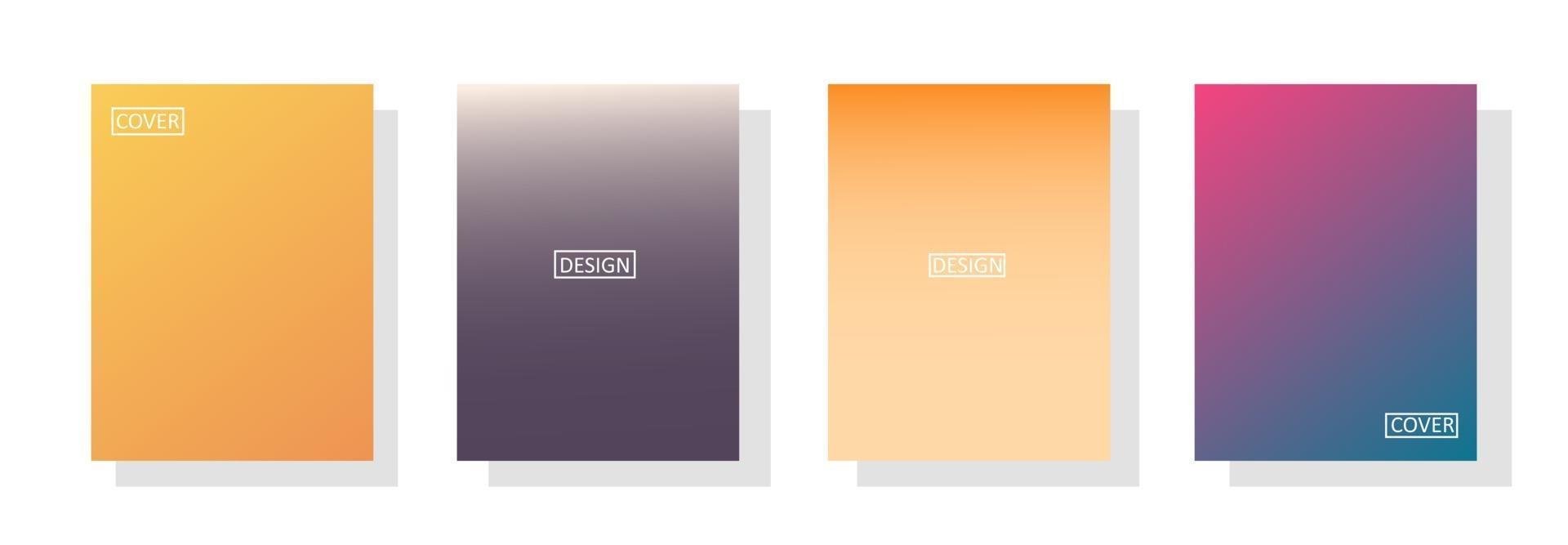 Sammlung schöner bunter Farbverlaufshintergründe für Flyer-Cover vektor