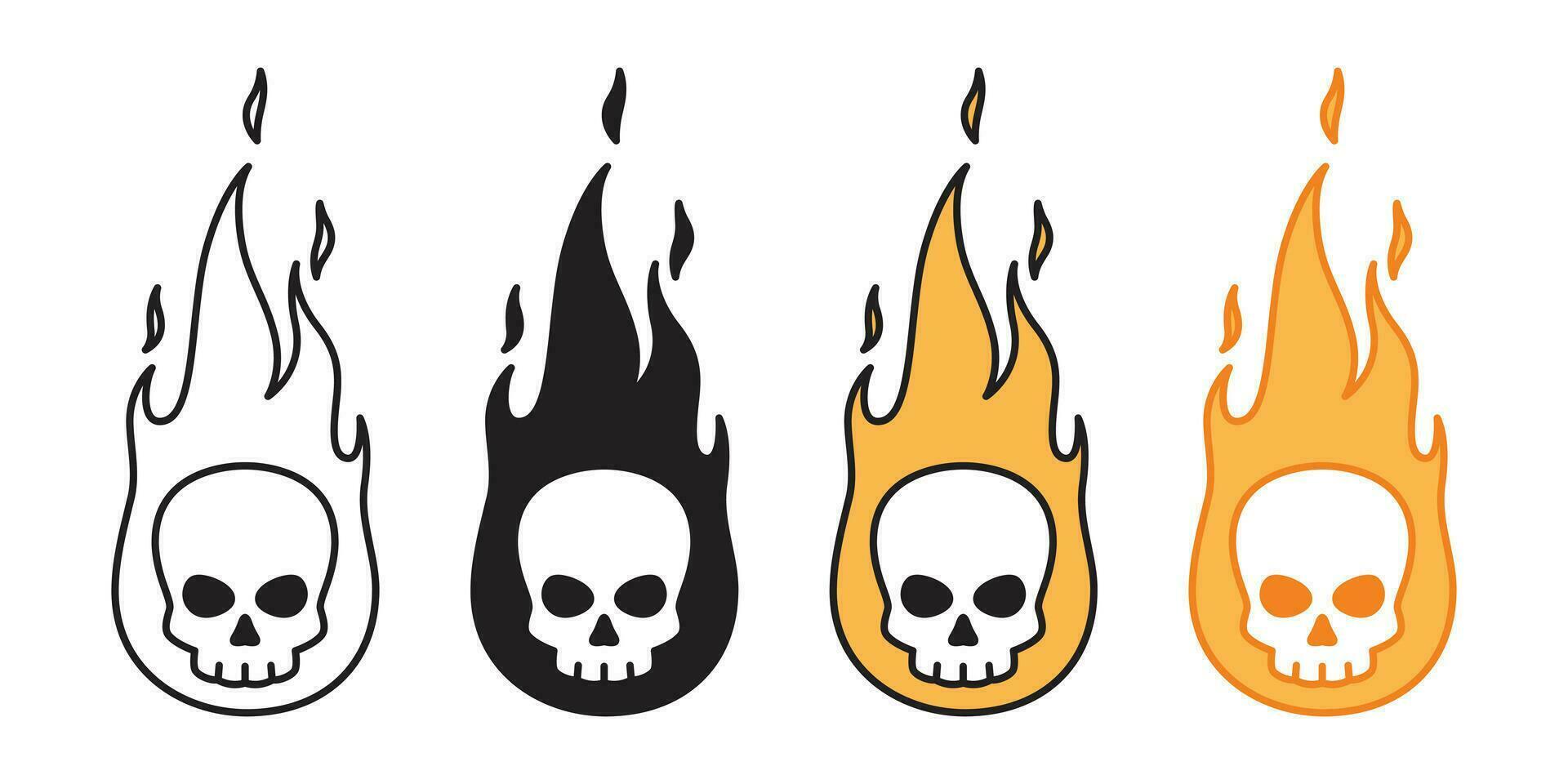 skalle brand vektor halloween ikon logotyp pirat symbol ben spöke karaktär tecknad serie illustration klotter design