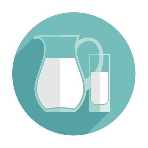 Vektor modern platt design illustration av mjölk.
