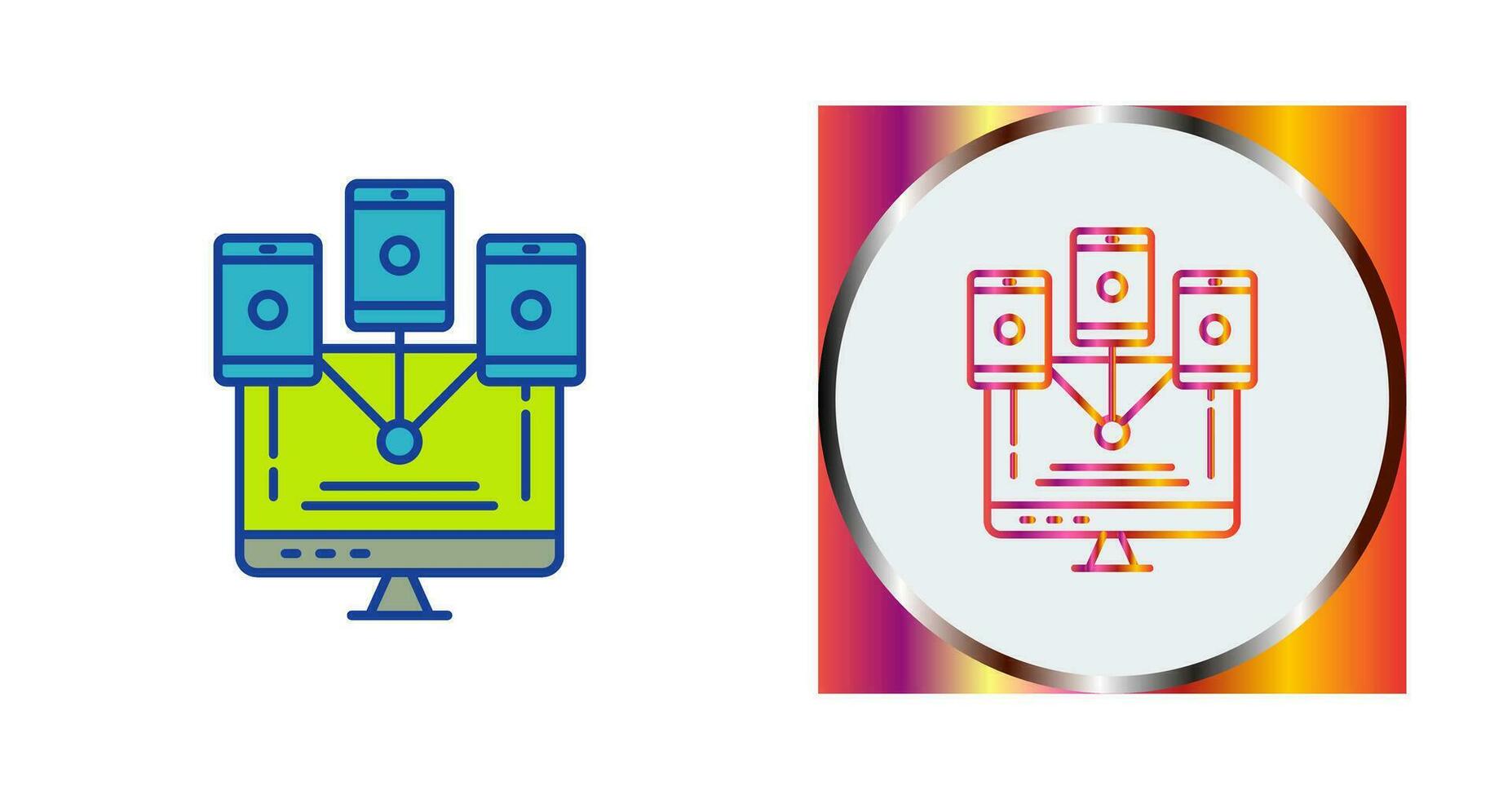 Vektorsymbol für Computernetzwerke vektor