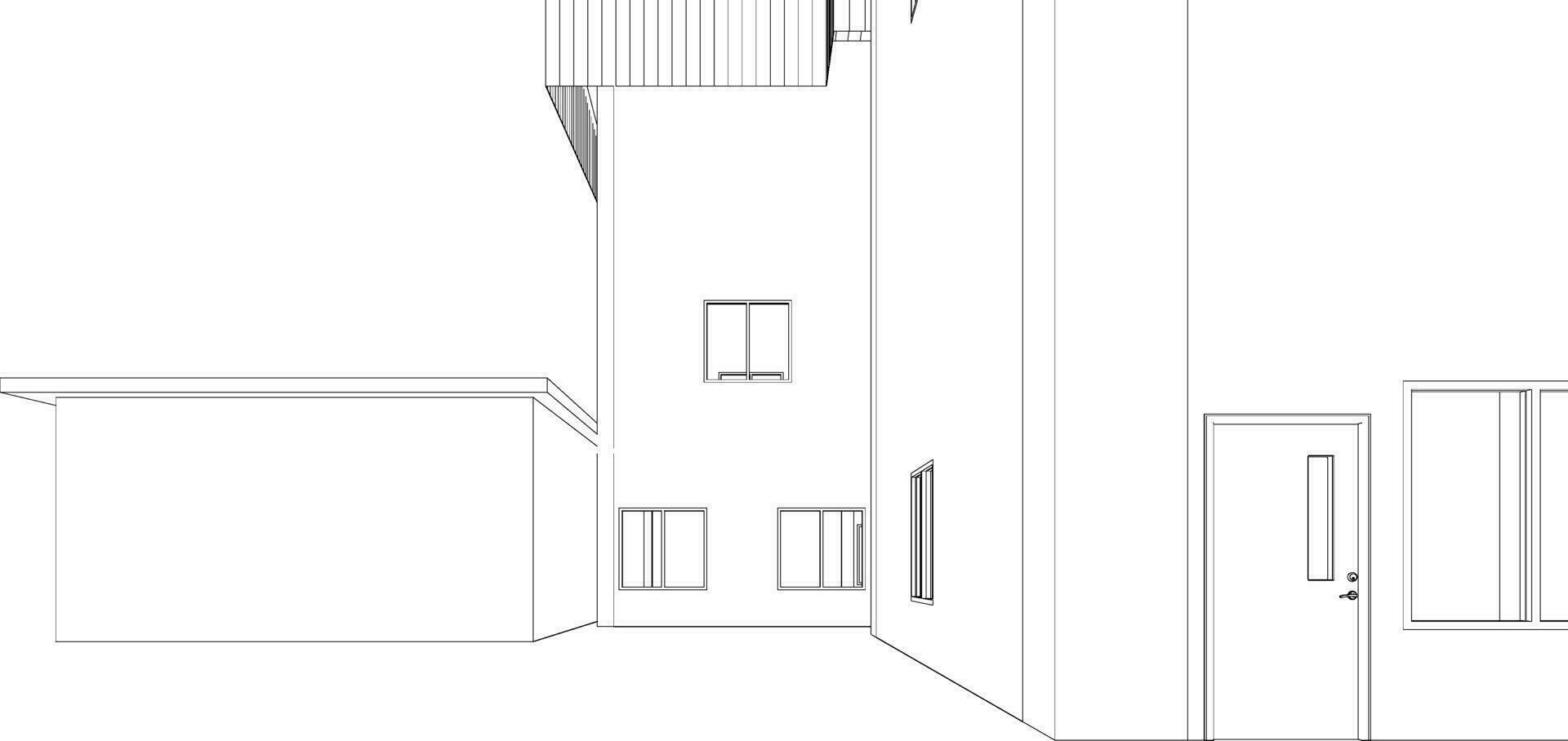 3d illustration av industriell byggnad vektor