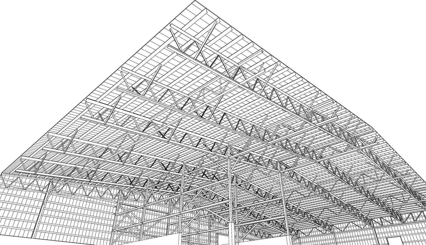 3d Illustration von Gebäude Struktur vektor