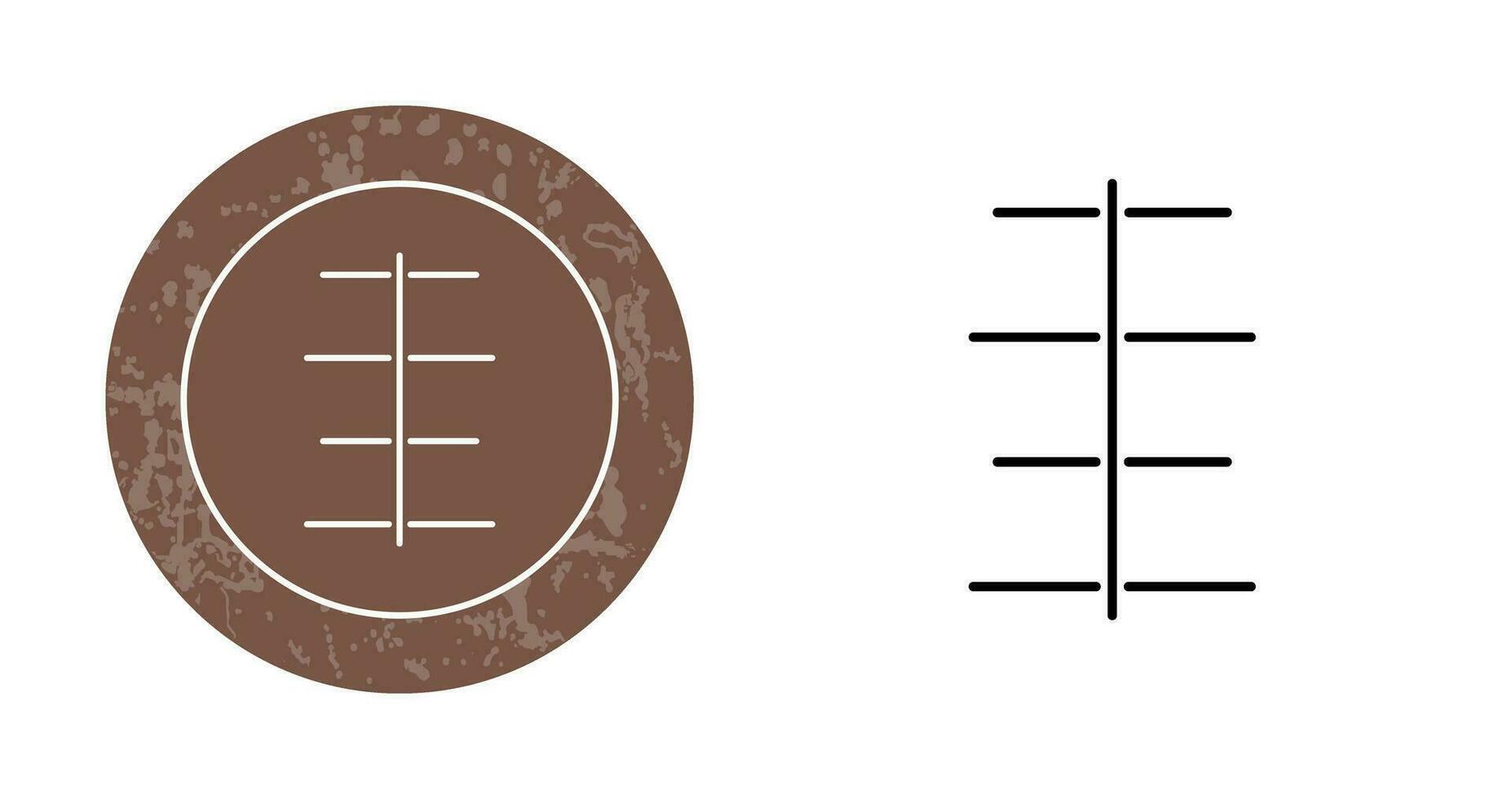 einzigartiges Vektorsymbol für die zentrierte Ausrichtung vektor