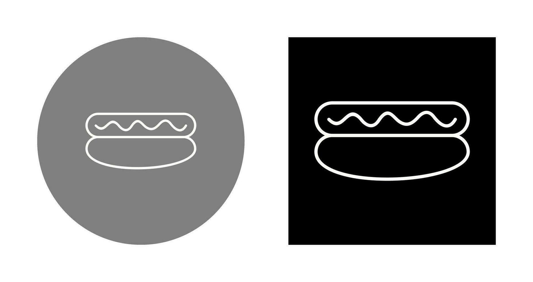 Hot-Dog-Vektor-Symbol vektor