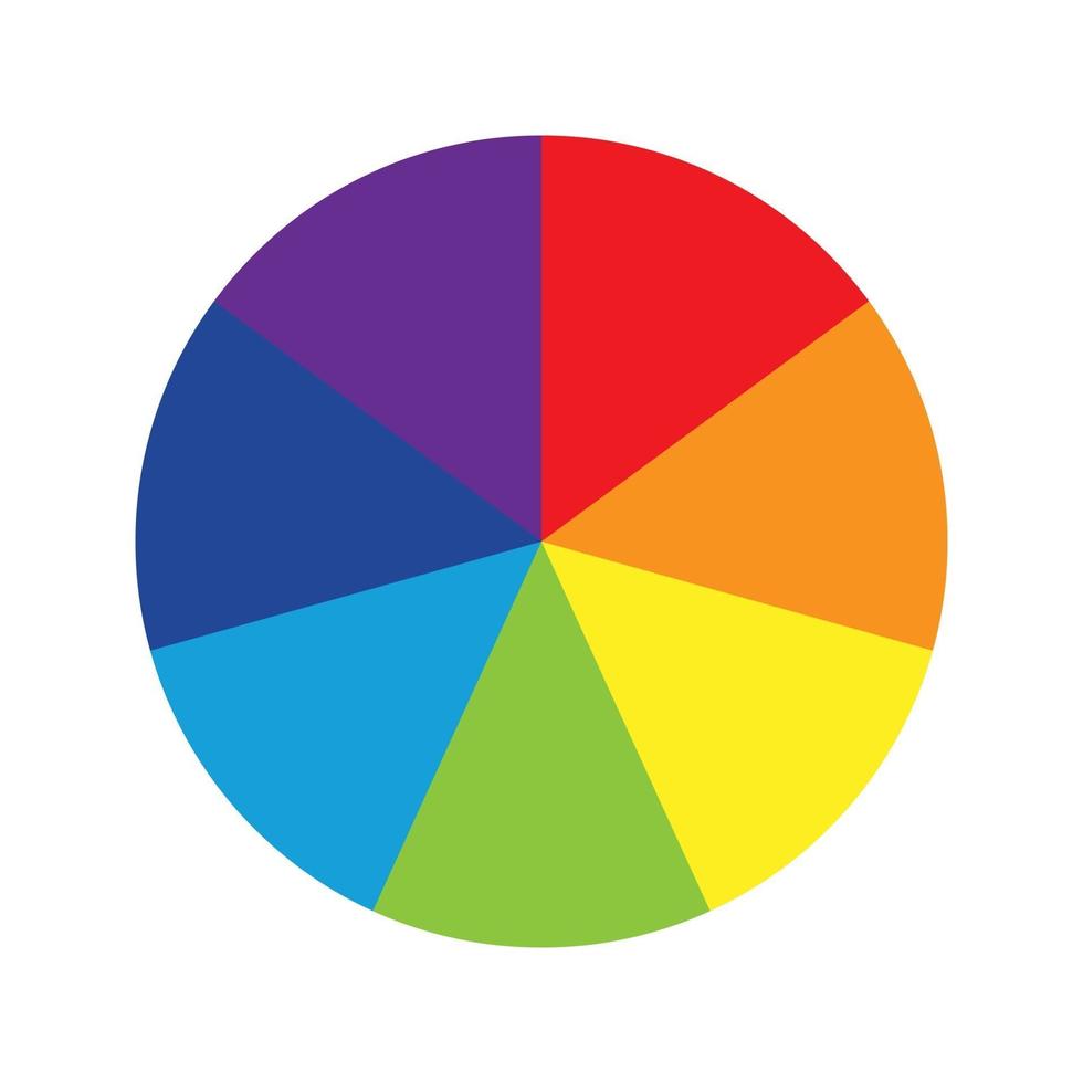 färg hjul pall spektrum olika färg cirkel vektor