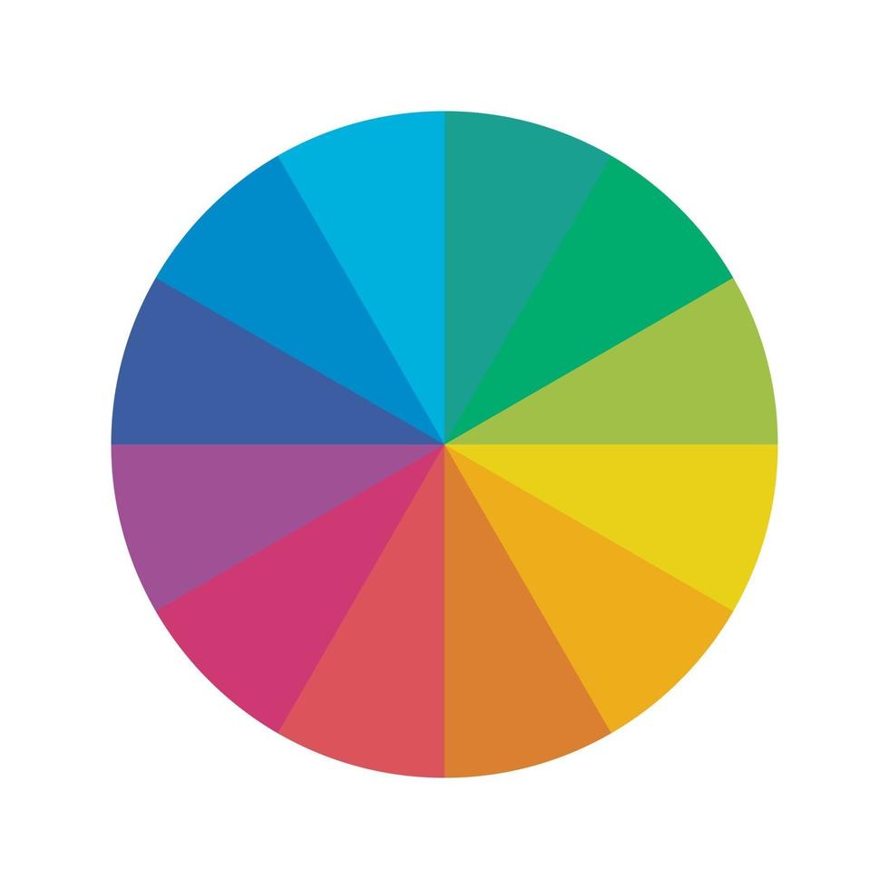 Farbrad Palettenspektrum unterschiedlicher Farbkreis vektor