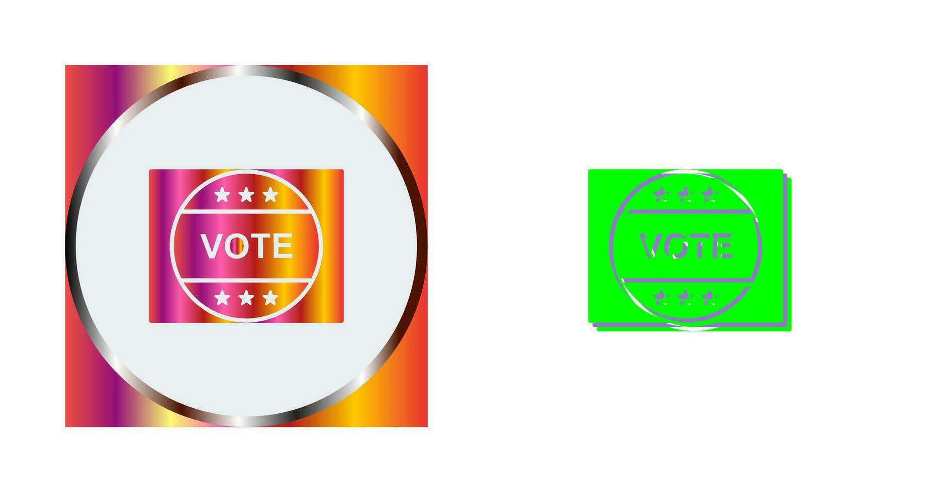 rösta klistermärke vektor ikon